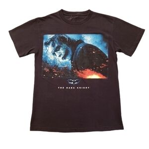 The Dark Knight Batman Heath Ledger Joker Black 2008 Promo T-Shirt Medium